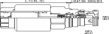 2通, 2-stage, 電磁操作方向 錐閥 閥 - flow 1-2（DFDAMHN224）